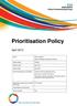 Prioritisation Policy