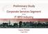 Preliminary Study. Corporate Services Segment. IT-BPO Industry
