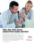 Why the CFO Cares about Post-Sales Service Realizing opportunities for lower costs and higher revenues