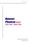 Banner Finance FY14/15 Old Year / New Year