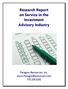 Research Report on Service in the Investment Advisory Industry