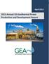 2013 Annual US Geothermal Power Production and Development Report. April 2013