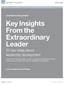 Key Insights From the Extraordinary Leader