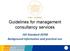 Guidelines for management consultancy services