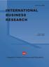 Contents. International Business Research January 2009