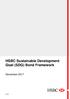 HSBC Sustainable Development Goal (SDG) Bond Framework. November 2017 PUBLIC