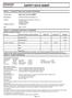 SAFETY DATA SHEET. CAS No. (Chemical Identity, Common Name/s ) OSHA PEL ACGIH TLV Weight % Polyester Resin Polyester Resin