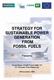 STRATEGY FOR SUSTAINABLE POWER GENERATION FROM FOSSIL FUELS