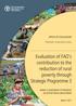 Evaluation of FAO s contribution to the reduction of rural poverty through Strategic Programme 3. Thematic evaluation series OFFICE OF EVALUATION