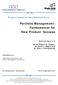 Portfolio Management: Fundamental for New Product Success