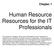Human Resource Resources for the IT Professionals