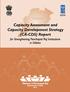 Capacity Assessment and Capacity Development Strategy (CA-CDS) Report. for Strengthening Panchayati Raj Institutions in Odisha