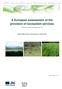 A European assessment of the provision of ecosystem services