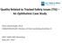 Quality Related to Tracked Safety Issues (TSI) An Ophthalmic Case Study