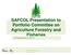 SAFCOL Presentation to Portfolio Committee on Agriculture Forestry and. Fisheries