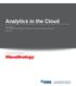 Analytics in the Cloud