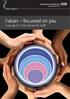 Values focussed on you A guide to Trust values for staff