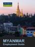 MYANMAR. Employment Guide