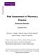 Risk Assessment in Pharmacy Practice