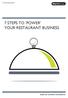 7 STEPS TO POWER YOUR RESTAURANT BUSINESS