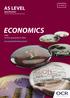 ECONOMICS H060 For first assessment in 2016 ocr.org.uk/aleveleconomics