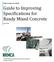 Guide to Improving Specifications for Ready Mixed Concrete