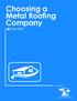Choosing a Metal Roofing Company Checklist