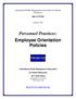 Personnel Practices: Employee Orientation Policies