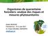 Organismes de quarantaine fores1ers: analyse des risques et mesures phytosanitaires