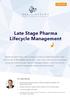 Late Stage Pharma Lifecycle Management