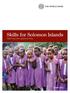 Skills for Solomon Islands