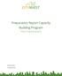 Preparatory Report Capacity Building Program