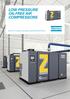 LOW PRESSURE OIL-FREE AIR COMPRESSORS. ZE/ZA 2-6 (1-4 bar(e)/ psig) ( kw/ hp)