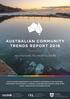 AUSTRALIAN COMMUNITY TRENDS REPORT 2016