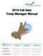 2014 Fall Sale Troop Manager Manual