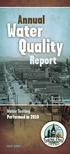 Annual. Water Quality. Report. Main Street, Moscow (circa 1920) Water Testing Performed in 2010 PWS ID#
