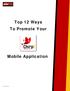 Top 12 Ways To Promote Your Mobile Application