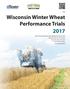 Wisconsin Winter Wheat Performance Trials 2017