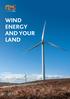 WIND ENERGY AND YOUR LAND
