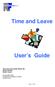 Time and Leave. User s Guide