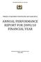 ANNUAL PERFORMANCE REPORT FOR 2009/10 FINANCIAL YEAR