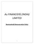 Au FINANCIERS (INDIA) LIMITED. Nomination& Remuneration Policy