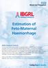 Estimation of Feto-Maternal Haemorrhage