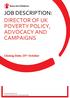 JOB DESCRIPTION: DIRECTOR OF UK POVERTY POLICY, ADVOCACY AND CAMPAIGNS