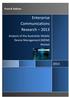Enterprise Communications Research 2013