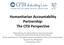 Humanitarian Accountability Partnership: The CFSI Perspective