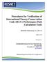 Procedures for Verification of International Energy Conservation Code (IECC) Performance Path Calculation Tools
