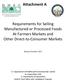 Requirements for Selling Manufactured or Processed Foods At Farmers Markets and Other Direct-to-Consumer Markets