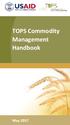 TOPS Commodity Management Handbook
