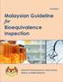 Malaysian Guideline for Bioequivalence Inspection